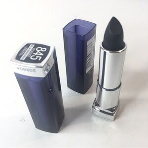 NEW 2 Maybelline Color Sensational 845 Pitch Black Matte Finish Lipstick